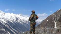 An Indian army soldier stands guard at Zojila Pass situated at a height of 11,516 feet on the way to frontier region of Ladakh (representational image)