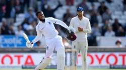 Shai Hope after scoring his maiden Test century in August 2017 at Leeds against England