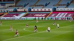 Aston Villa, Sheffield United players take a knee