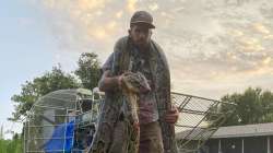 Snake hunter fights with 17-foot-python, left with bleeding arm