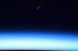 Russian Cosmonaut shares breathtaking picture of brightest comet in 7 years from ISS