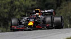 Red Bull driver Max Verstappen of the Netherlands steers his car during the first practice session for the Styrian Formula One Grand Prix at the Red Bull Ring racetrack in Spielberg, Austria, Friday, July 10