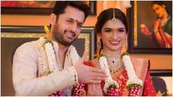 Telugu actor Nithiin gets engaged to girlfriend Shalini in Hyderabad, see pics 