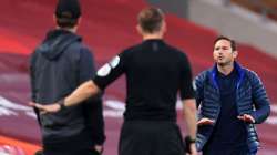 Chelsea manager Frank Lampard engaged in a heated discussion on the touchline with Liverpool's Jurgen Klopp during the Premier League game between two sides.