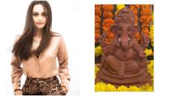 Manushi Chhillar brings Ganpati Bappa home for the first time