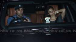 Ranbir Kapoor, Alia Bhatt visit Sanjay Dutt as his residence