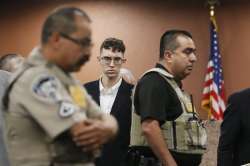 FILE - In the is Oct. 10, 2019 file photo, El Paso Walmart shooting suspect Patrick Crusius pleads not guilty during his arraignment in El Paso, Texas. Hate crimes across the U.S. rose to the highest level in more than a decade as federal officials also recorded the highest number of hate-motivated killings since the FBI began collecting hate crime data in the early 1990s. An FBI report released Monday showed there were 51 hate crime murders in 2019. That includes 22 people who were killed in a shooting that targeted Mexicans at a Walmart in the border city of El Paso, Texas in August 2019.