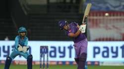 Sushma Verma in action during Jio Women’s T20 Challenge 2020 between the Supernovas and Velocity held at the Sharjah Cricket Stadium