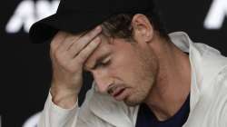 In this Tuesday, Jan. 15, 2019 file photo Britain's Andy Murray reacts during a press conference following his first round loss to Spain's Roberto Bautista Agut at the Australian Open tennis championships in Melbourne, Australia