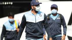 The Indian team and staff arrive for the India nets session at the Sydney Cricket Ground on January 05