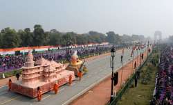 New Delhi: Dhruv Helicopters fly past Rajpath during the full dress rehearsal for the upcoming Republic Day Parade, in New Delhi, Saturday, Jan. 23, 2021.