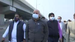 Delhi: Manish Sisodia visits Ghazipur border to check arrangements made by Delhi govt for farmers