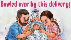 Amul is 'bowled over' by Anushka Sharma, Virat Kohli's baby girl; shares cute doodle