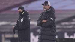 ?
Liverpool's manager Jurgen Klopp reacts during the English Premier League match between West Ham and Liverpool at the the London Stadium in London, Sunday, Jan. 31