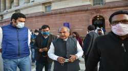 Union Agriculture Minister Narendra Singh Tomar at Parliament House complex.