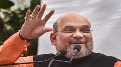 Union Home Minister Amit Shah addressing a press conference at his residence, in New Delhi.