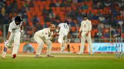 India and England in action during the pink-ball Test in Ahmedabad