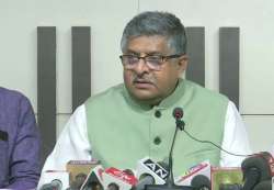 Union minister Ravi Shankar Prasad