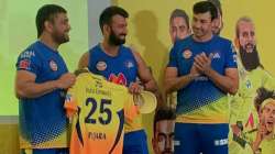 MS Dhoni, Cheteshwar Pujara and Stephen Fleming