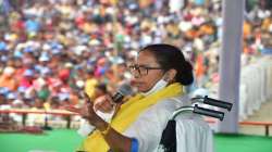 West Bengal Chief Minister Mamata Banerjee addresses an election rally at Baneswar in Cooch Behar district.