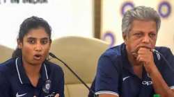 WV Raman (right) with Mithali Raj (left)