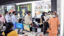 Chief Minister of Uttar Pradesh Yogi Adityanath inspect Covid-19 Care Ward, amid a countrywide spike in coronavirus cases, in Varanasi.