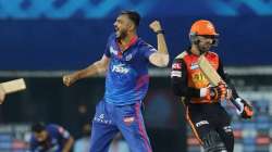 Delhi Capitals' Axar Patel in IPL 2021 against SRH