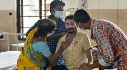 A Black Fungus infected patient at Mucormycosis ward of government ENT hospital in Hyderabad