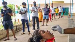 People lined up to give swab samples for Covid-19 tests, in Bengaluru. (Representational image)