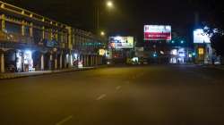 Connaught Place wears a deserted look during COVID-induced lockdown in New Delhi.