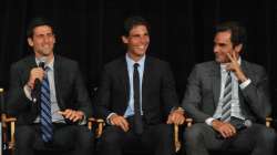 Novak Djokovic, Rafael Nadal, and Roger Federer