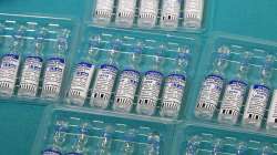 Vials containing Russia's Sputnik V vaccine for COVID-19 are seen at the San Marino State Hospital, in San Marino.