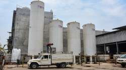 View of Vignesh Oxygen plant during the second wave of COVID-19, in Surat.