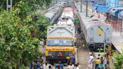 The Oxygen Express train carrying around 11 tankers of life-saving gas reaches Delhi Cantt, in New Delhi