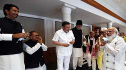 Prime Minister Narendra Modi interacted with Jammu and Kashmir leaders following an all-party meeting.