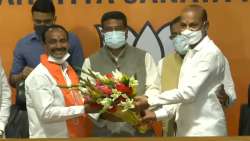 Former Telangana minister Eatala Rajender joined BJP on Monday 