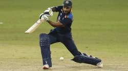 India's Shikhar Dhawan plays a shot during the first one day international cricket match between Sri Lanka and India in Colombo, Sri Lanka, Sunday, July 18