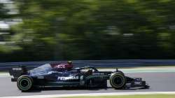 Mercedes driver Valtteri Bottas of Finland steers his car during the second free practice at the Hungaroring racetrack in Mogyorod, Hungary, Friday, July 30, 2021