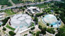 Top view of Gujarat Science City a day before its inauguration by PM Modi.