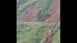 Landslide vanishes entire stretch of road in Himachal Pradesh.