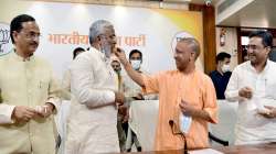 Uttar Pradesh Chief Minister Yogi Adityanath during a press conference on Saturday.