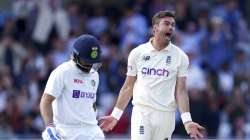 James Anderson dismisses Virat Kohli on opening day of third Test on Wednesday