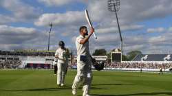 Virat Kohli leaves the field after his innings of 149