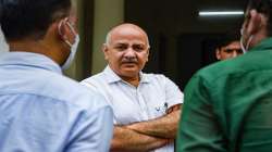 Delhis Deputy Chief Minister Manish Sisodia talks with media person during the Delhi Assembly session.