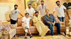 MASTERPIECE snap! Chiranjeevi poses with Pawan Kalyan, Ram Charan & others on 66th birthday