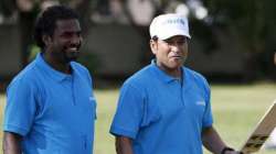 Muttiah Muralitharan and Sachin Tendulkar