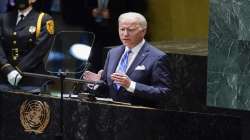 President Joe Biden delivers remarks to the 76th Session of the United Nations General Assembly, Tuesday, Sept. 21, 2021, in New York.?