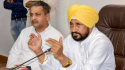 Punjab Chief Minister Charanjit Singh Channi addresses a press conference in Chandigarh.