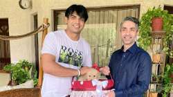 Tokyo Olympics gold medallist Neeraj Chopra meets Abhinav Bindra