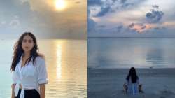 Sara Ali Khan enjoys Maldivian sunrise as she meditates by the sea; see pics